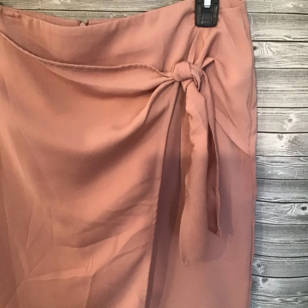 - NWT banana republic faux wrap skirt pink size 12 - Picture 3 of 6